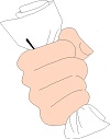 m2 hand taschentuch